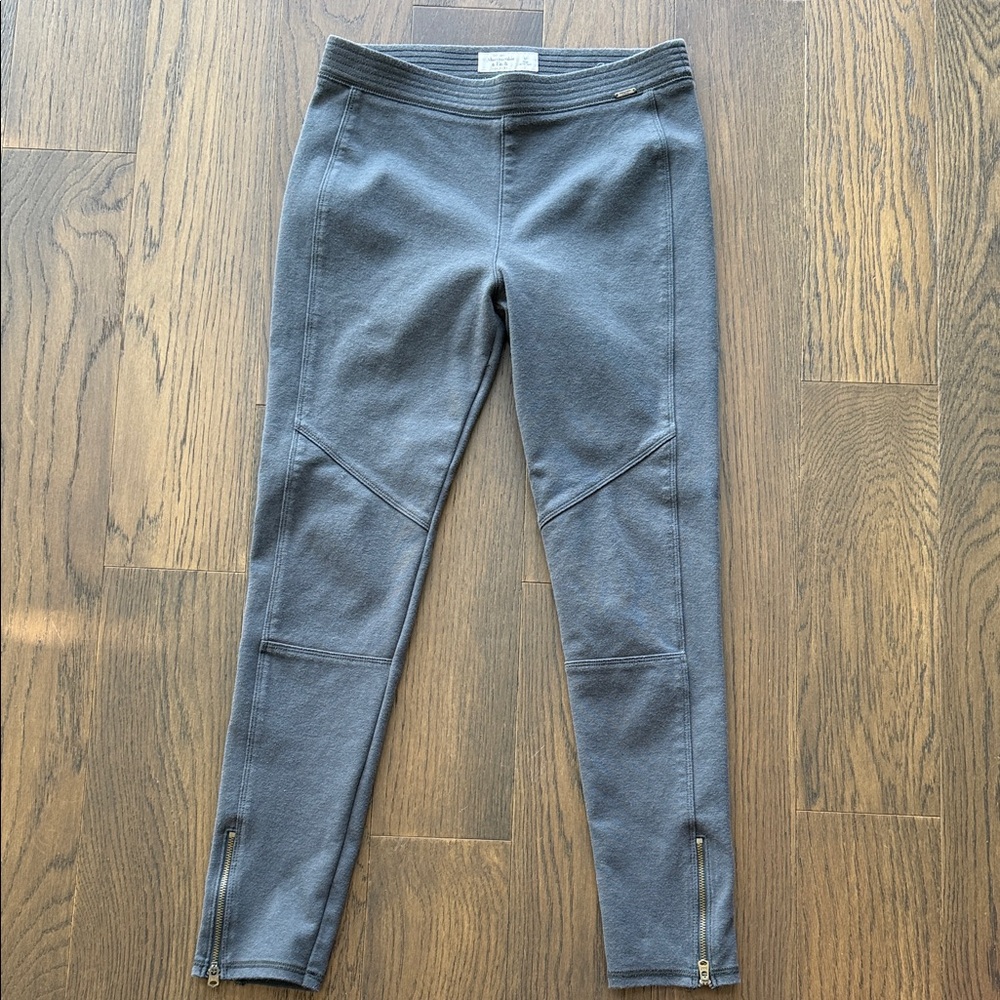 Abercrombie & Fitch Gray Leggings with Ribbed Waistband